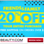 Beauty.com Friends & Family 20% off