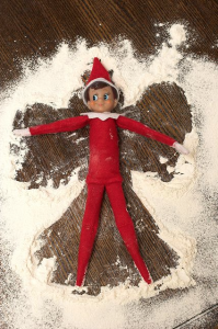Elf on the shelf snow angel MommyMafia.com