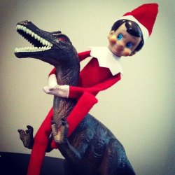 elf on the shelf dinosaur