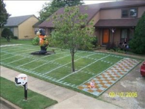Super Bowl Party lawn
