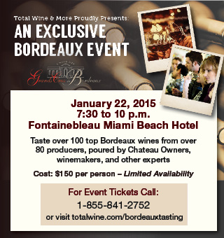 Bordeaux Wine Tasting Event Presented by Total Wine