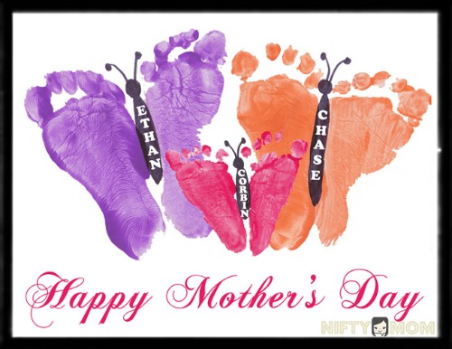 Mother's Day Keepsake Butterfly Footprints