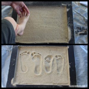 mothers day keepsake sand footprint
