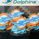 Miami Dolphins Cupcakes from mommymafia.com