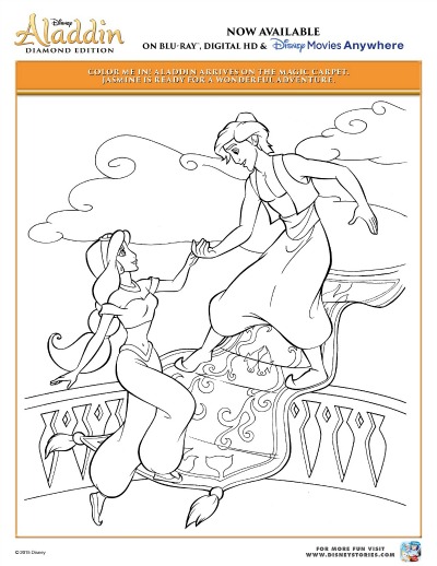Disney Aladdin Coloring Pages 1