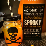 Treat your Halloween party guests to this super easy and yummy Spooky Party Punch. Your grown-up ghosts and goblins will love it! Halloween party punch; Spooky party punch; Spooky punch for halloween; party punch for halloween; Halloween cocktails; Halloween drinks; MommyMafia.com
