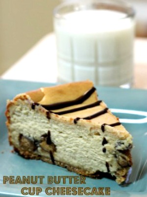 Leftover Halloween Candy easy peanut butter cheesecake