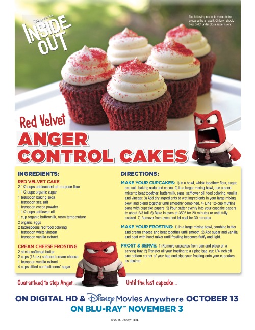 Disney Inside Out Anger Cupcakes MommyMafia.com