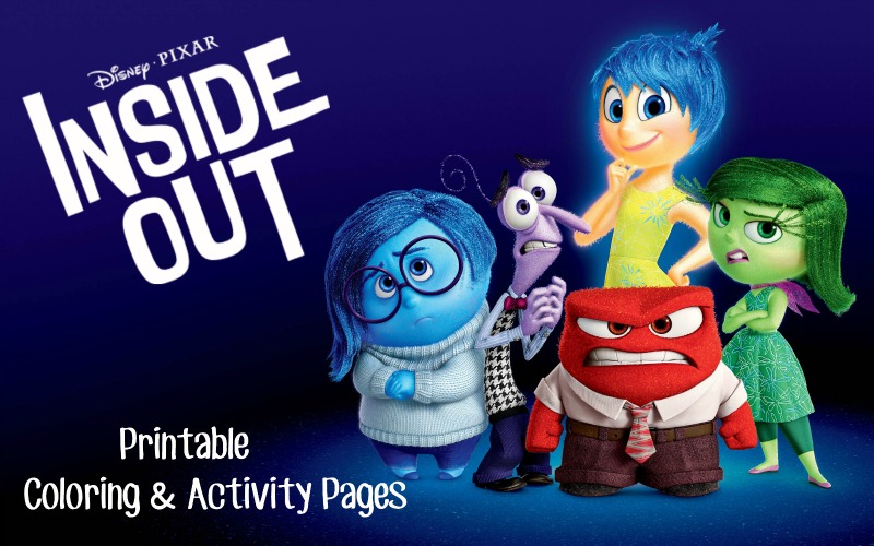 Disney Inside Out Coloring Pages & Activity Sheets For Family Movie Night