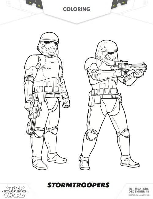 Free Star Wars Coloring Stormtroopers