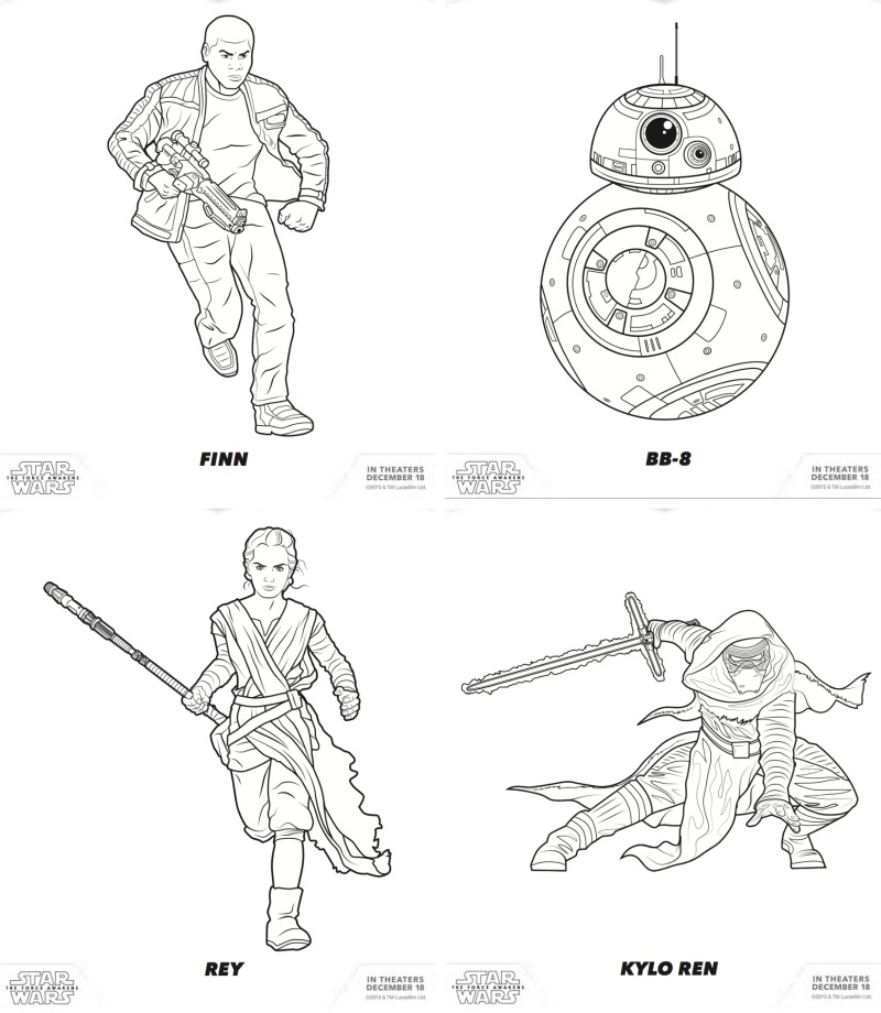 The Force Awakens | Star Wars (Free Coloring Pages!) For Your Little Jedi