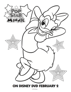Free Mickey Mouse Clubhouse coloring pages Daisy; Pop Star Minnie Mouse