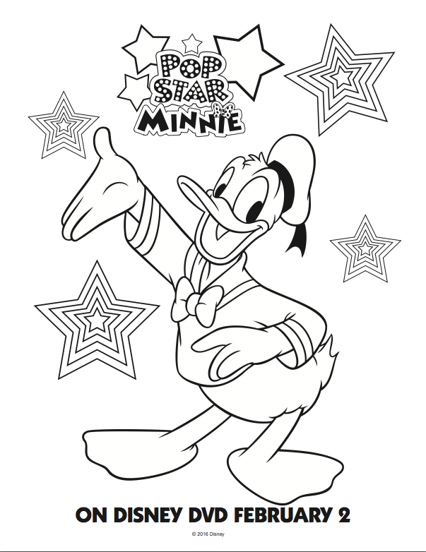 Minnie Mouse Free coloring pages; Free Mickey Mouse Clubhouse coloring pages Donald; Pop Star Minnie Mouse