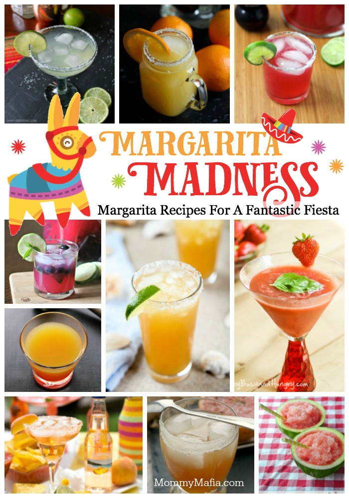 Margarita Madness The best margarita recipes for a fantastic fiesta. Party drinks; party cocktails. National Margarita Day MommyMafia.com