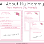 All About My Mommy Free Mother's Day Printable