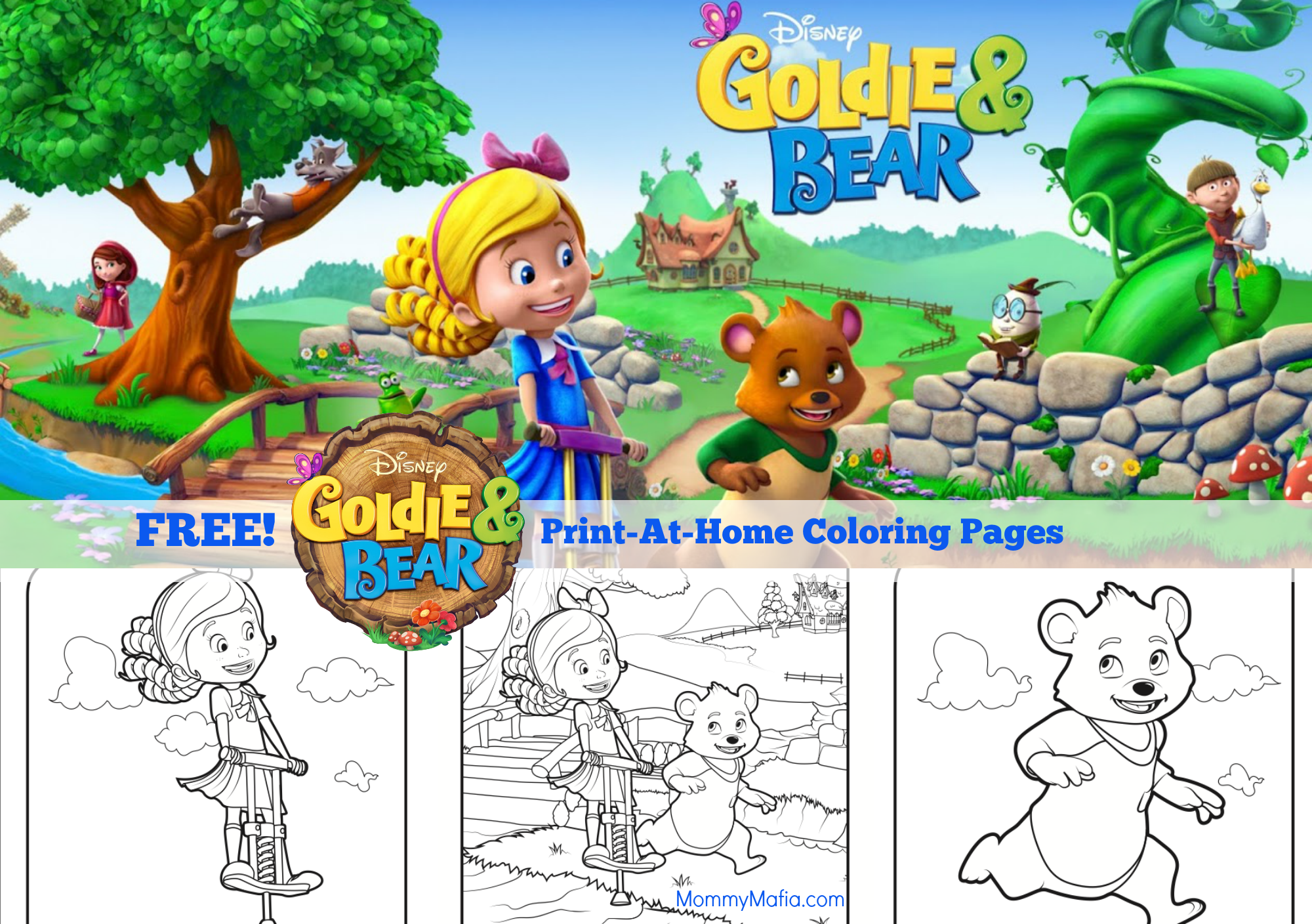 Goldie and Bear coloring pages