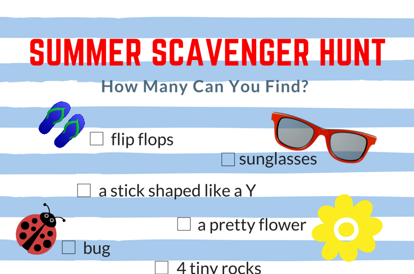 Summer Scavenger Hunt for kids