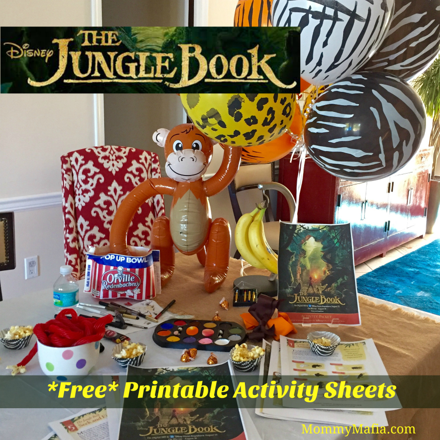 Free jungle book activity sheets