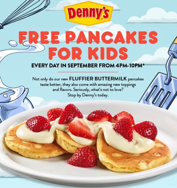 Free Pancakes For Kids At Denny’s