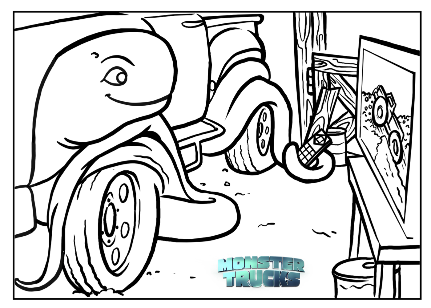 Free Monster Trucks Coloring Pages & Activity Sheets
