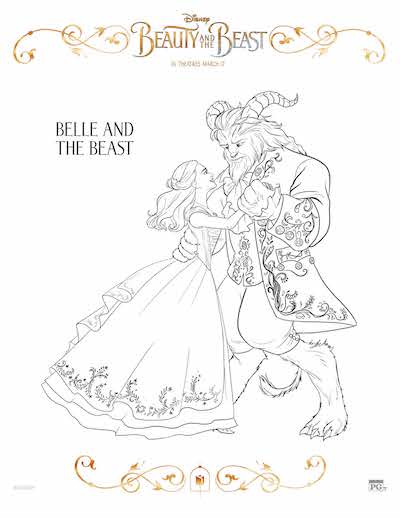 Free Beauty and the Beast coloring pages, Free Beauty and the Beast coloring sheets, Disney Beauty and the Beast Birthday party